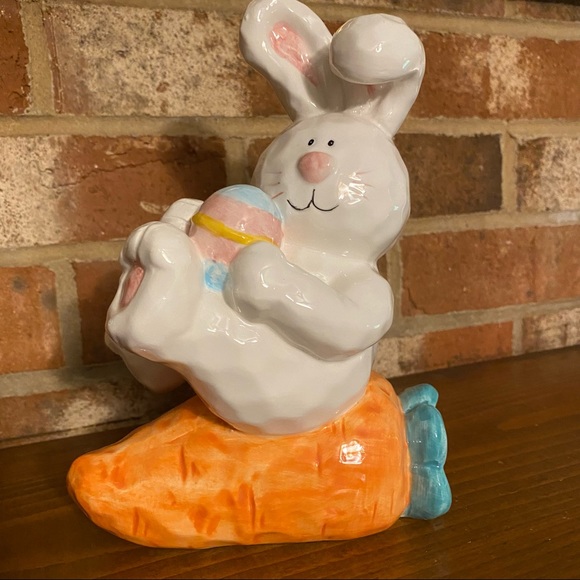 Bunny Rabbit Ceramic hand painted - Picture 2 of 4